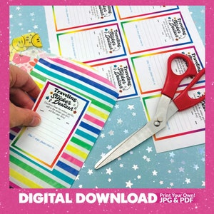 DIGITAL DOWNLOAD Traveling Sticker Bag Label, Sticker Destash, Sticker Bags, Printable, DIY, Print Your Yourself, Stickerpost, Pen Pal