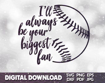 Baseball Biggest Fan SVG: Shirt Design, Sports Apparel (Digital Download)