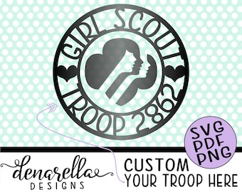 Girl Scout Troop Number Circle Logo | Custom SVG | Girl scouts, Girl scout SVG, Girl scout Cookies, Girl scout leader, Scout troop shirt