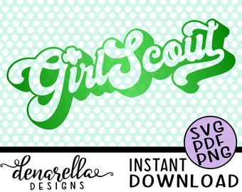 Girl Scout Trefoil Retro | SVG PNG PDF | Instant Download Girl scouts, girl scout svg, girl scout cookies, girl scout leader, trefoil svg