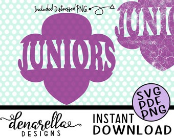 Girl Scout Juniors Trefoil Distort | SVG PNG PDF |  Instant Download - Girl scouts, Girl scout svg, Juniors, Girl scout cookies