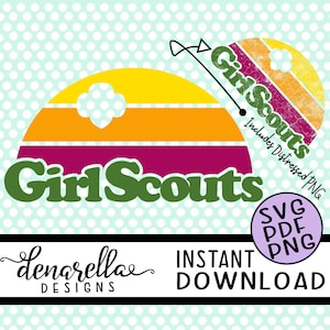 Girl Scouts Vintage Sunset Distressed | SVG PNG PDF |  Instant Download  Girl scout, Girl scout svg, Girl scout cookies, Girl scout leader