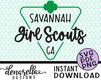 Girl Scout Savannah GA Triangle | svg pdf png | Instant Download  Girl scouts, Girl scout trefoil, Savannah Georgia, trefoil svg