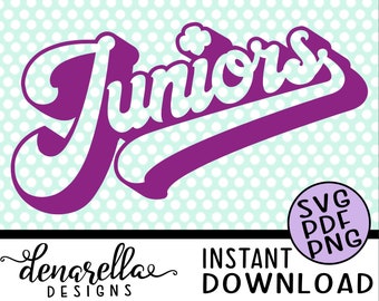 Girl Scout Juniors Retro Text - svg - Instant Download