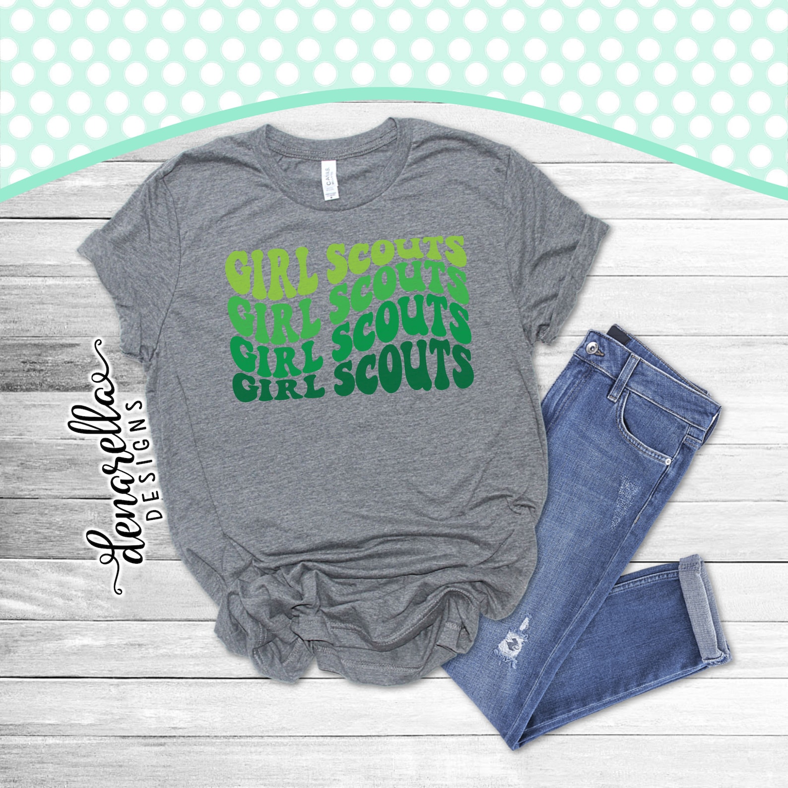 Girl Scout Groovy Wave Text Svg Instant Download - Etsy