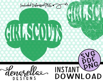 Girl Scouts Trefoil Distort | SVG PNG PDF | Instant Download Girl scout, girl scout svg, girl scout cookies, girl scout leader, trefoil svg