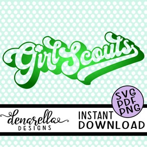 Girl Scouts Trefoil Retro Text | SVG PNG PDF | Instant Download  Girl scout, Girl scout svg, Girl scout svg, Girl scout troop, trefoil svg
