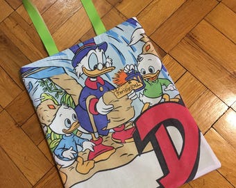 Duck Tales tote bag, handmade from vintage children’s bed sheets - WRETRO WRAPPER