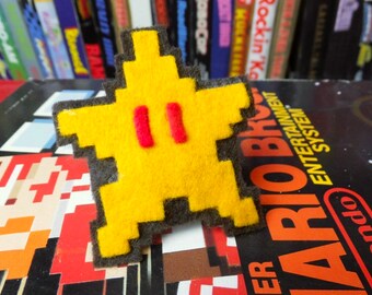 Invincibility Star NES felt ring adjustable size