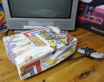 GI Joe console dust cover, handmade from vintage children’s bed sheet - WRETRO WRAPPER