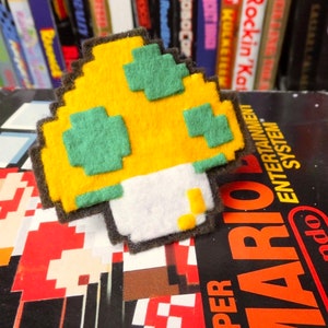 1-Up Mushroom NES felt ring adjustable size