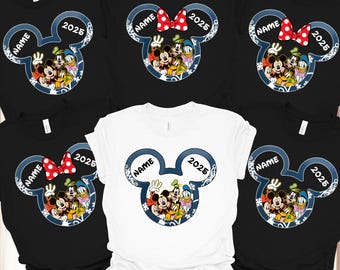Niestandardowa koszulka Disney Family 2025, koszulki Disney Trip, spersonalizowane koszulki Disneyworld, koszulka Disney Vacation, niestandardowa pasująca koszulka Disney