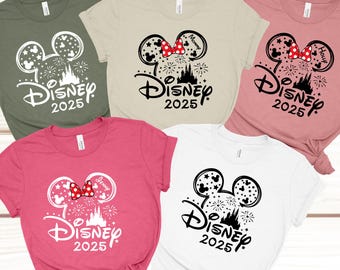 Custom Disney Trip 2025 Shirt, 2025 Disney Family Shirt , Disney Castle Shirt, Disneyland Vacation Shirt, Personalized Disney Matching Shirt