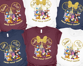 Camisetas personalizadas de viaje familiar a Disney 2025, camisetas familiares a juego, camiseta personalizada de viaje a Disney, camiseta de cumpleaños de Disney, camiseta de Disney World