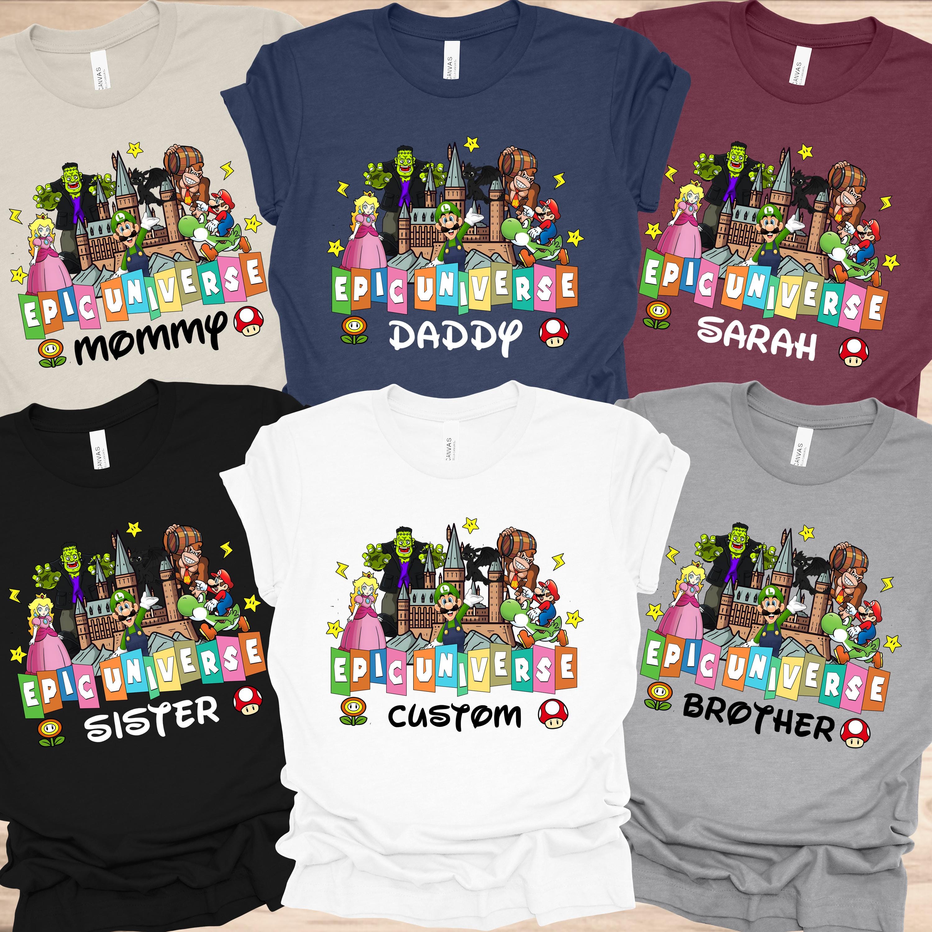 Custom Epic Universe Matching Shirts, Epic Universe Group Shirts, Epic Universe 2025 Shirts, Super Mario Epic Universe Shirts, Epic Shirt