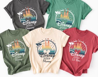 Comfort Colors Disney Trip 2026 Shirt, Custom Disney Trip Matching Family Shirt, Disney Matching Group Shirt, Personalized Comfort Shirt