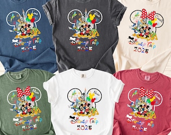 Comfort Colors Disney 2026 Family Trip Shirt, Custom Disney Trip Matching Group Shirt, Personalized Disney Shirt, Disney Trip Comfort Shirt