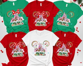 Custom Disney Christmas Matching Shirt, Disney Christmas Group Shirt, Personalized Disney Christmas 2025 Shirt, Disney Christmas Trip Shirt