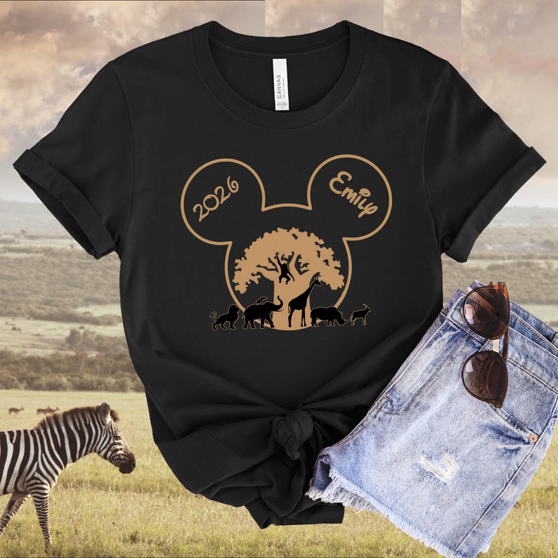 Custom Animal Kingdom Matching Shirts, Disney Animal Kingdom 2026 Shirt, Disney World Family Matching Shirt, Disney Family Safari Shirt image 6
