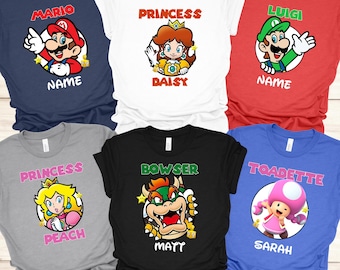 Super Mario Birthday Shirt: Matching Family Gamer Tee