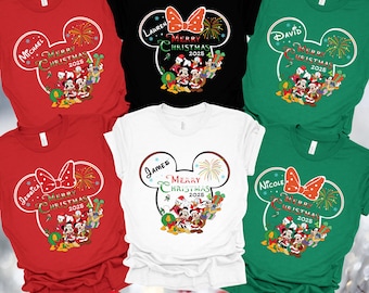 Personalized Disney Christmas Trip Shirt, Custom Disney Christmas Matching Shirt, Disney Christmas 2025 Shirt, Disney Christmas Group Tee