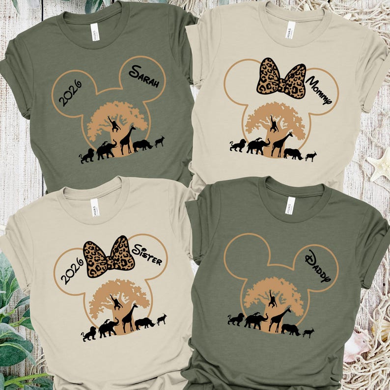 Custom Animal Kingdom Matching Shirts, Disney Animal Kingdom 2026 Shirt, Disney World Family Matching Shirt, Disney Family Safari Shirt image 1