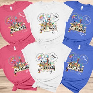 Custom Disney Birthday Squad Shirt, Disney Birthday Girl Shirt, Disney Birthday Boy Tees, Disney Birthday Family Shirt, Disneyland Birthday