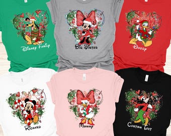 Custom Disney Christmas Matching Shirt, Disney Christmas Group Shirt, Personalized Disney Christmas 2025 Shirt, Disney Christmas Trip Shirt