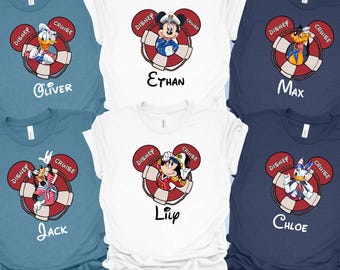Aangepast Disney Cruise-shirt, Disney Family 2025-shirts, gepersonaliseerd Disney Cruise Matching-shirt, Disney Cruise Family Vacation-T-shirt