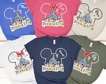 Custom Disney Family Matching Shirt, Personalized Disney Trip Tee, Custom Disney 2025 Vacation Shirt, Disney Trip Shirt, Disneyworld Shirt