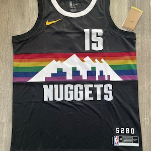Nikola Jokic Nuggets Rainbow Jersey Black Nikola Jokic Denver