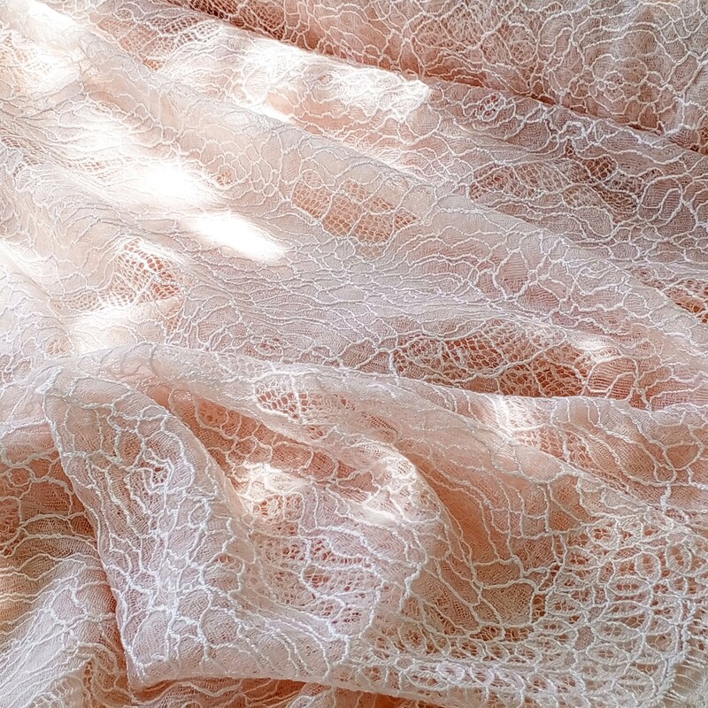 Blush French Plain Lace FLP-002 Fabric