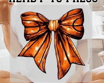 Basketball Coquette Bow dtf Transfer , Basketball Bow Dtf Transfer, Volleyball  Bow Game Day Ready To Press Dtf Transfer, Sport DTF