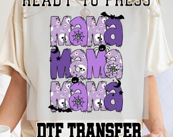 MAMA Halloween Dtf Transfer, Mama Ready to Press Halloween Dtf Transfer