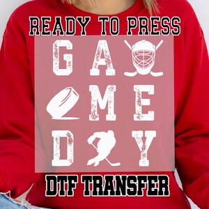 Game Day Hockey Dtf Transfer, Hockey Game Day Ready To Press Dtf Transfer, Sport Transfer
