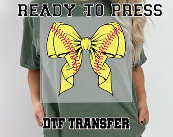 Transferencia DTF de arco de coqueta de sóftbol, transferencia DTF de arco, transferencia DTF de arco de sóftbol listo para imprimir para el día del juego, transferencia deportiva