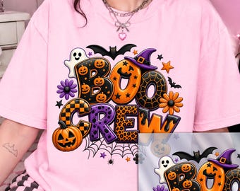 Boo Crew Dtf Transfer,  Halloween Boo Crew Ready to Press Dtf Transfers, Family Halloween Group Iron on