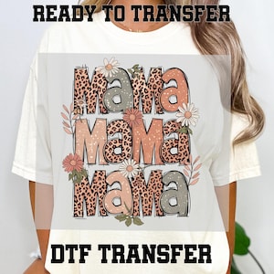 Autumn Floral Mama Dtf, Leopard Mama Ready to Press Dtf Transfer, Mama Dtf Transfer, Retro Mama Dtf