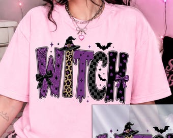 Witch Dtf Transfer, Spooky Ready to Press Dtf Transfers, Halloween Iron on Print