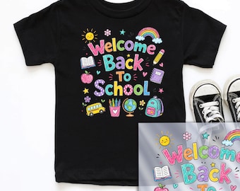 Welcome Back to School Dtf Transfer, First Day Of School Kids Read to Press Dtf Transfers