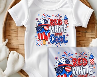 Popsicle Dtf Transfer, 4th of July Patriotic Kids Popsicle Ready to Press Dtf Transfers