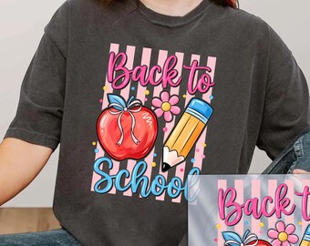 Back to School Dtf Transfer, First Day of School Ready to Press Dtf Print
