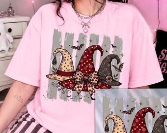 Halloween Dtf Transfer, Witch Hat Ready to Press Dtf Transfer, Girly Floral Hat Iron on Transfer