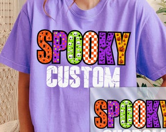 Custom Spooky Season Dtf Transfer, Ready to Press Spooky Dtf Transfers, Halloween Custom Iron on