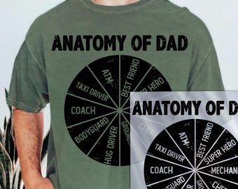 Transferencias DTF divertidas para papá, ropa para el Día del Padre lista para imprimir digitalmente