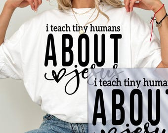 Transferencias DTF de Jesús, Transferencia DTF de Maestro Cristiano, Enseño a un pequeño humano sobre Jesús, Impresión digital lista para imprimir