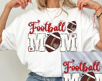 Football Mom DTF Transfer, Game Day Mom Ready to Press Iron on Transfers