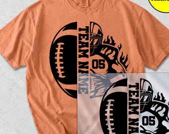 Custom Football DTF Transfer, Custom Text Ready To Press Sport Transfer, Team Dtf Print