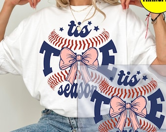 Baseball Dtf Transfer, Baseball Tis The Season Dtf Transfers, Girl Baseball Ready to Press