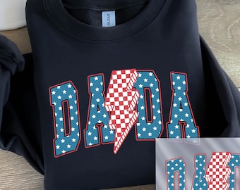 USA Dad Dtf Transfer, 4th of July Patriotic Fathers Day Ready to Press Dtf Transfers